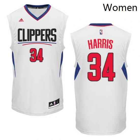 Womens Adidas Los Angeles Clippers 34 Tobias Harris Swingman White Home NBA Jersey